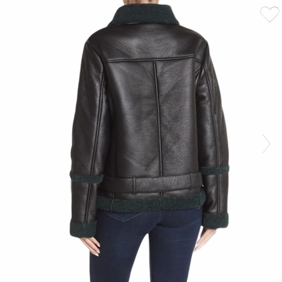 Sam Edelman Faux Shearling Lined Moto Jacket - Picture 2 of 12